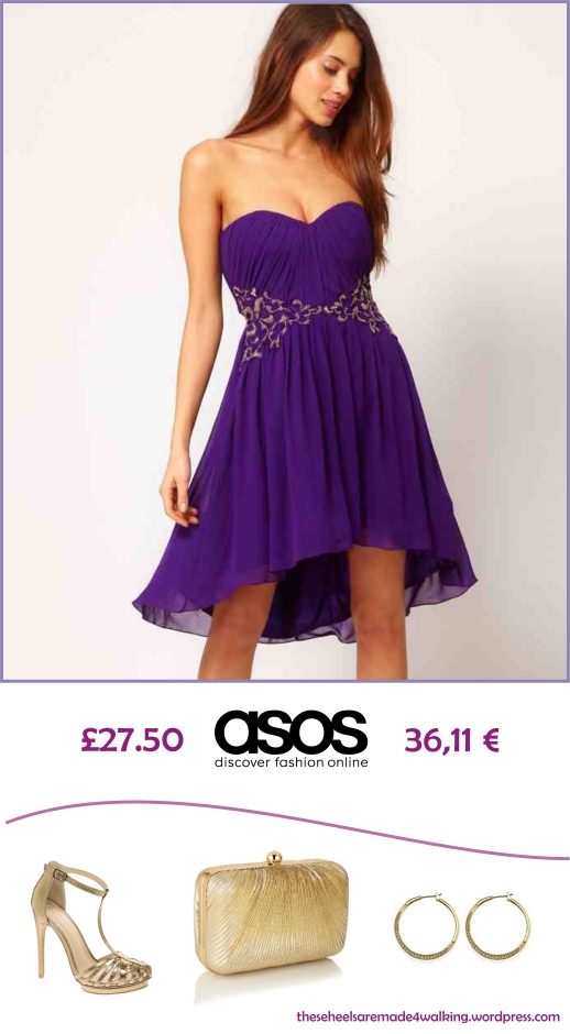 Little Mistress bandeau dress with asymmetrical hem -available in ASOS- £27.50 / Vestido palabra de honor con bajo asimétrico de Little Mistress -disponible en ASOS- 72,22 €